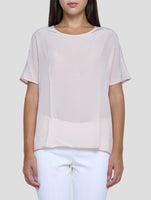 Kiton Pink Silk T-Shirt Women