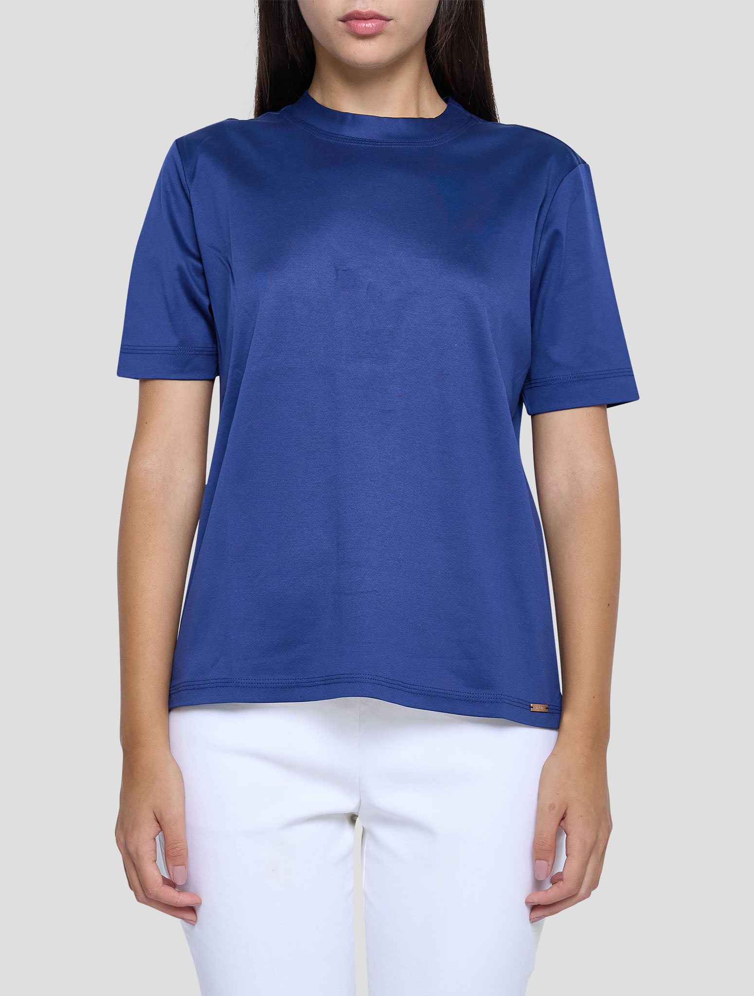 Kiton Blue Cotton T-Shirt Women