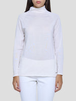 Kiton Beige Cashmere Silk Sweater Turtleneck Women