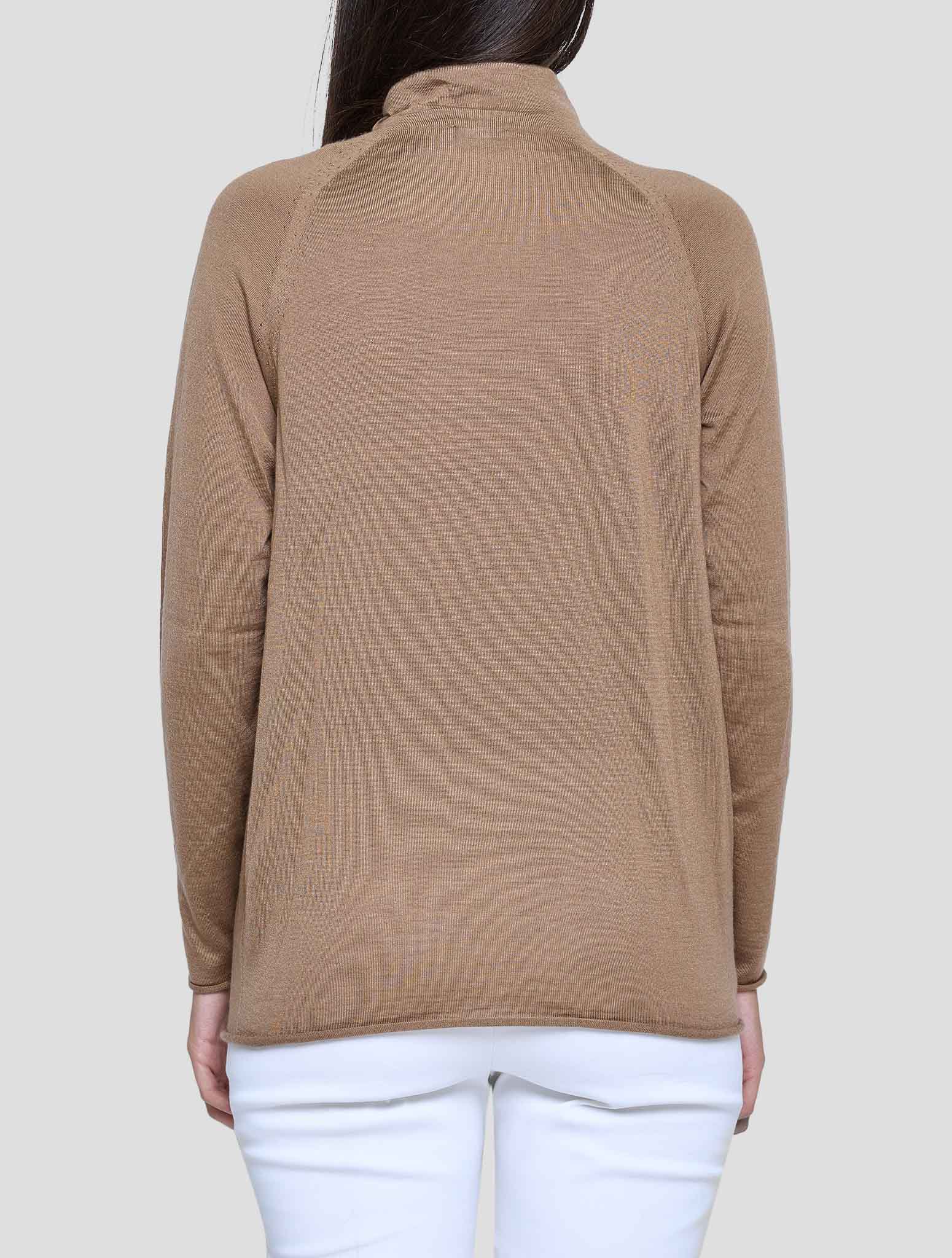 Kiton Brown Cashmere Silk Sweater Turtleneck