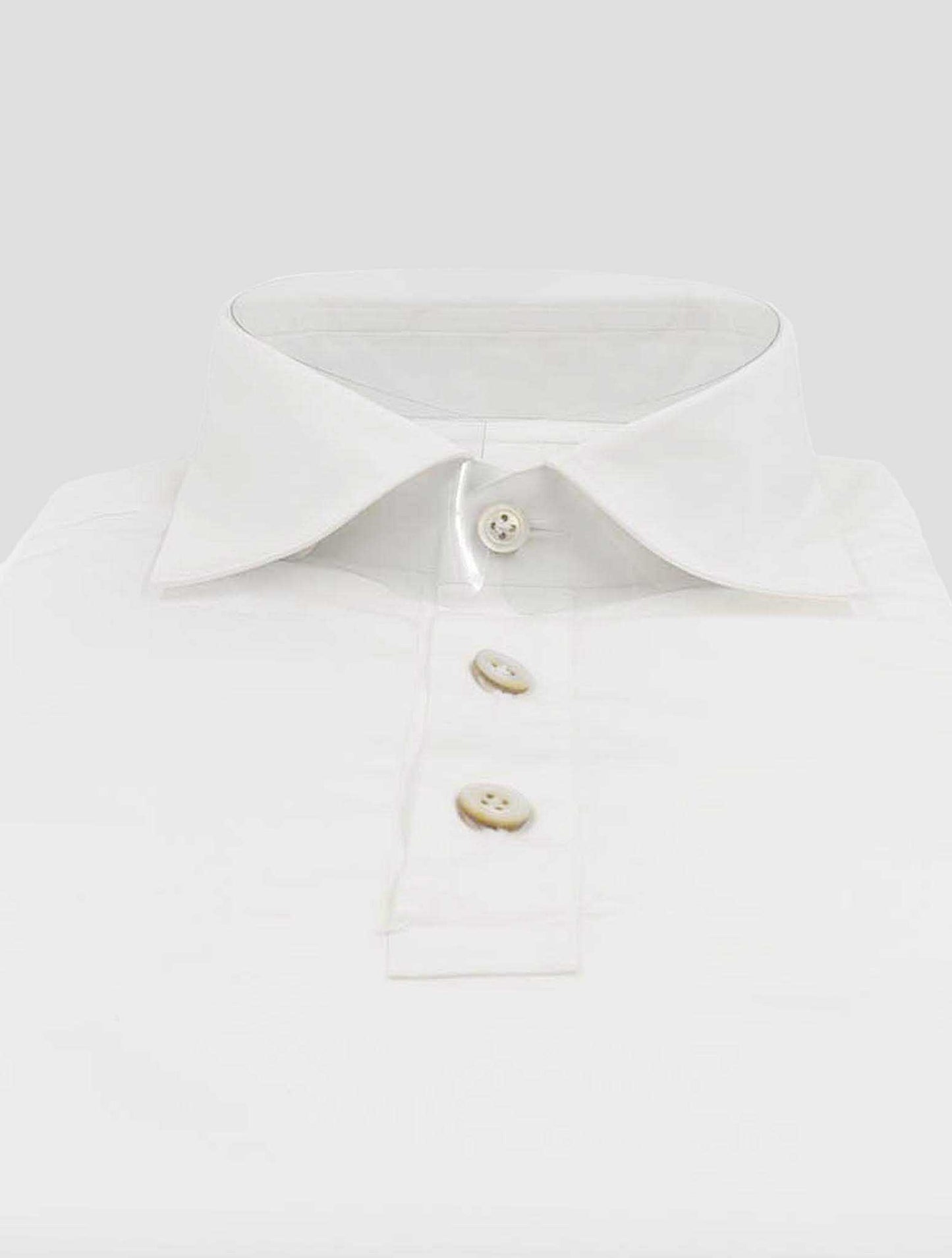 Kiton White Cotton Shirt Polo Positano