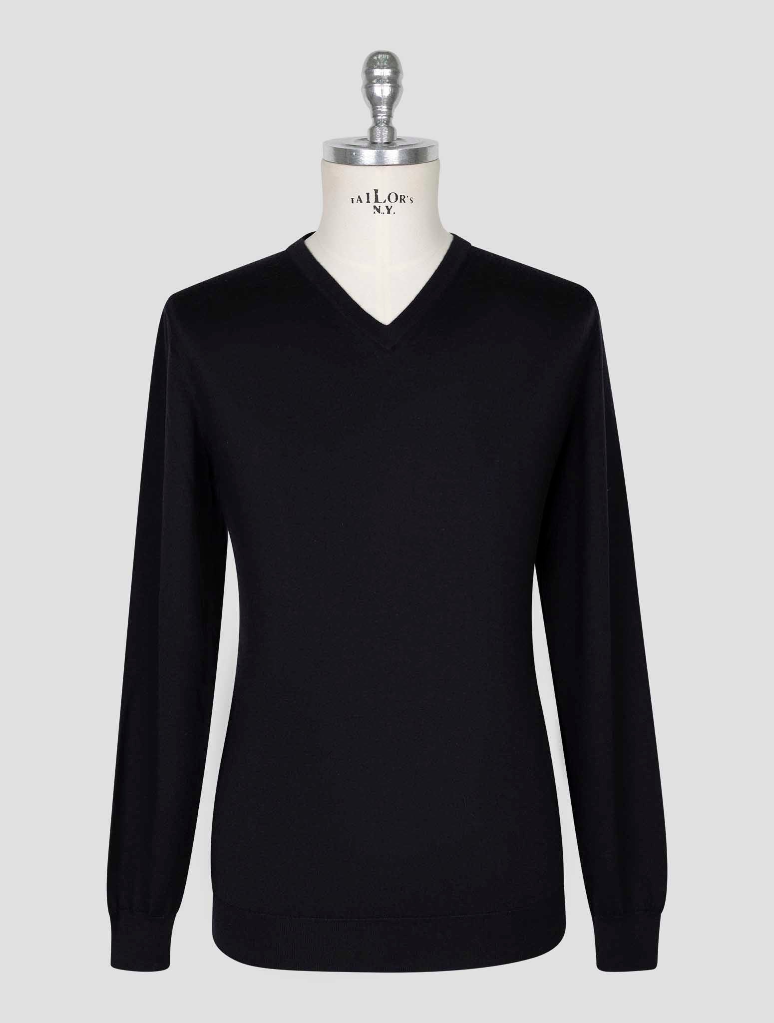 Kiton Brown Cashmere Silk Sweater V-Neck