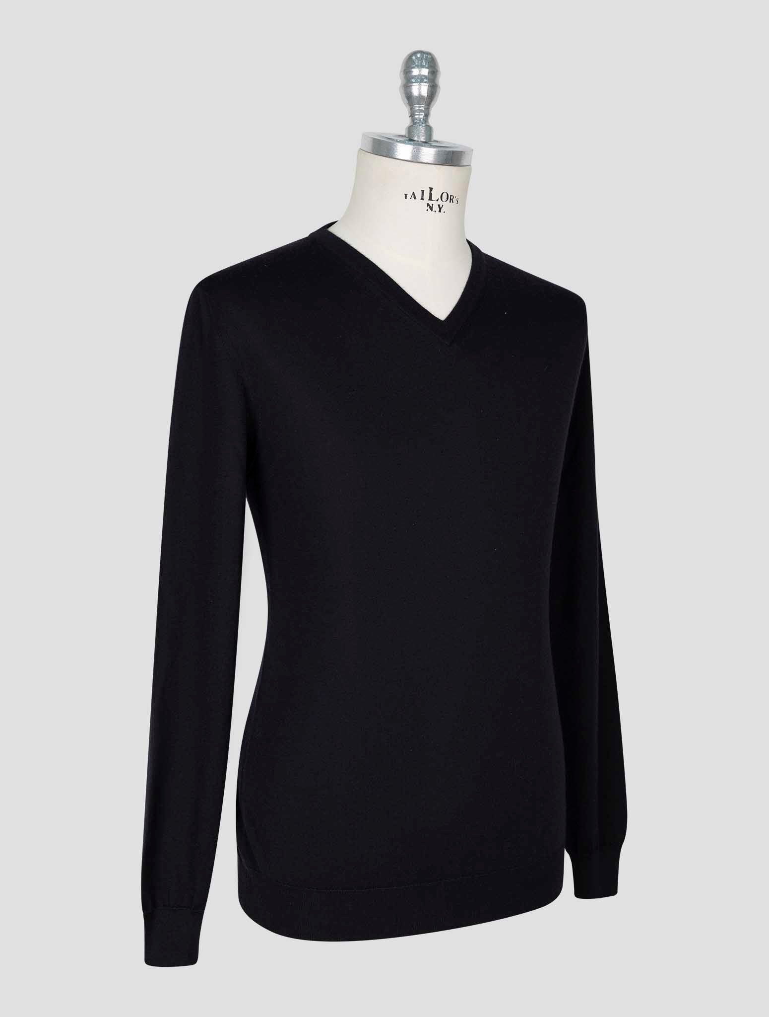 Kiton Brown Cashmere Silk Sweater V-Neck