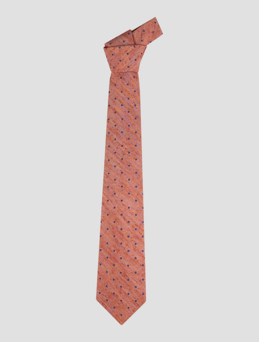 Kiton Orange Blue Silk Tie