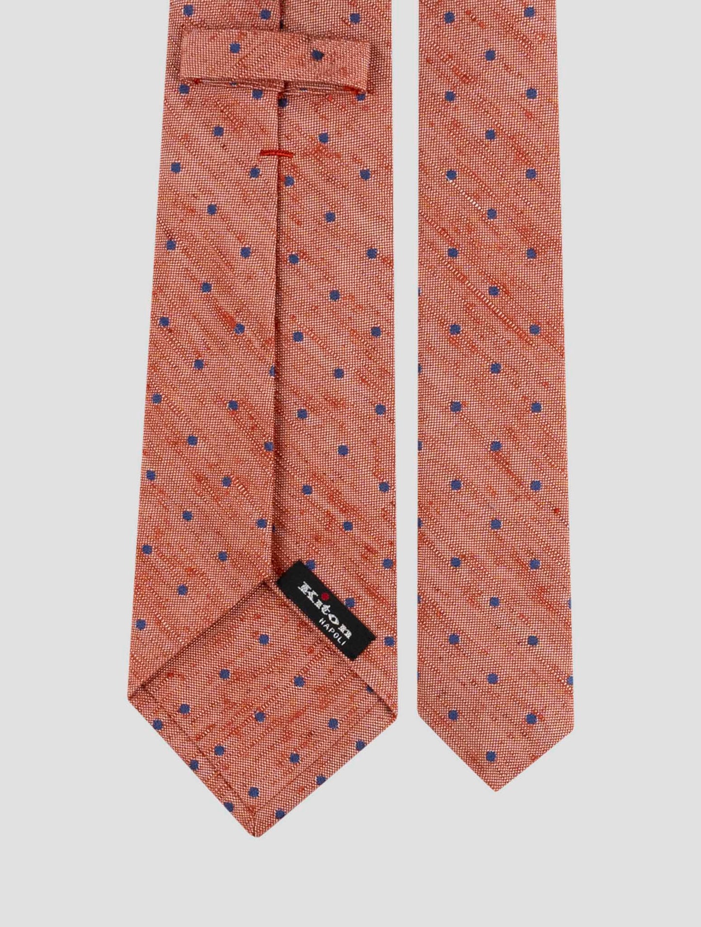 Kiton Orange Blue Silk Tie