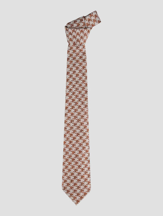 Kiton Light Brown Silk Tie