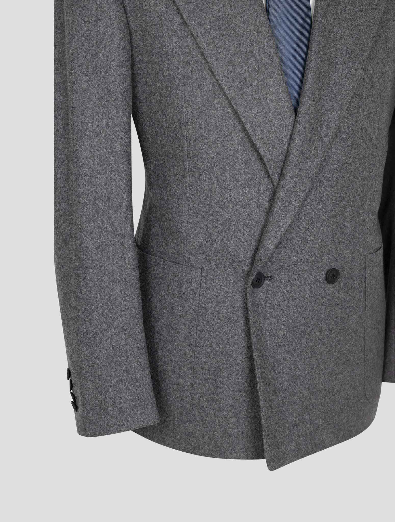 Kiton Knt Dark Gray Wool Blazer