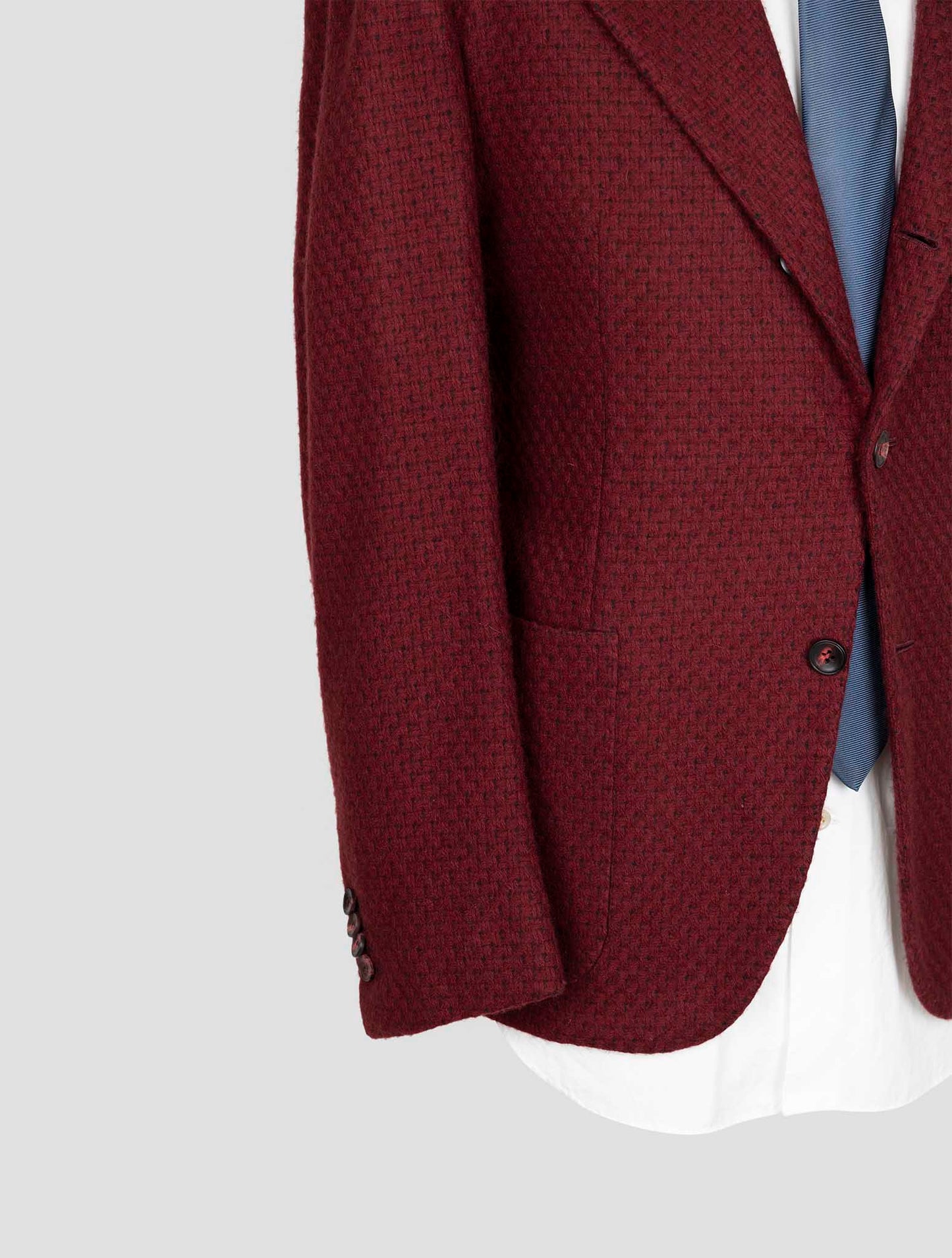 Kiton Burgundy Cashmere Blazer