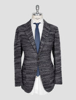 Kiton Dark Gray White Cashmere Silk Blazer