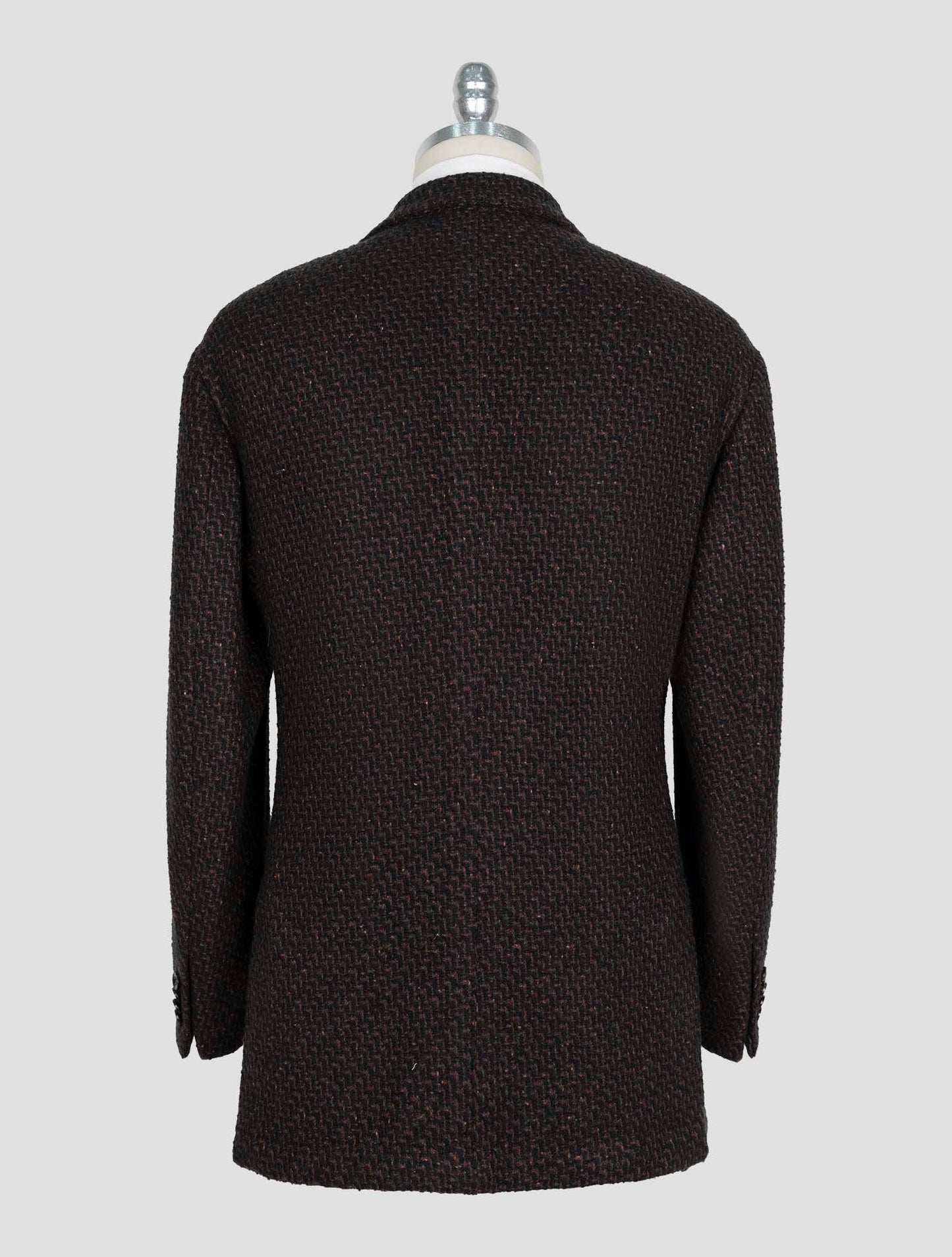 Kiton Brown Black Cashmere Silk Blazer
