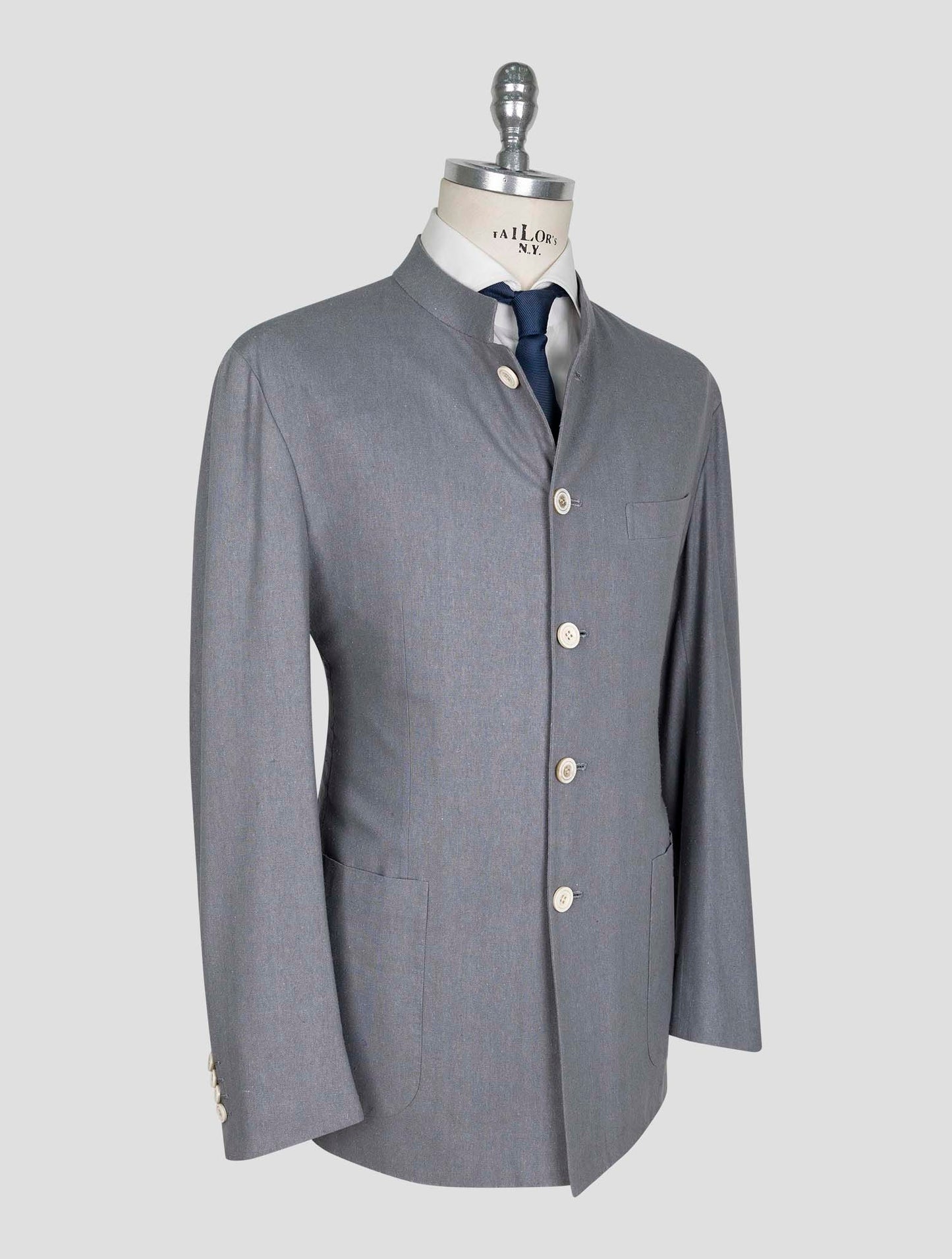 Kiton Gray Silk Blazer