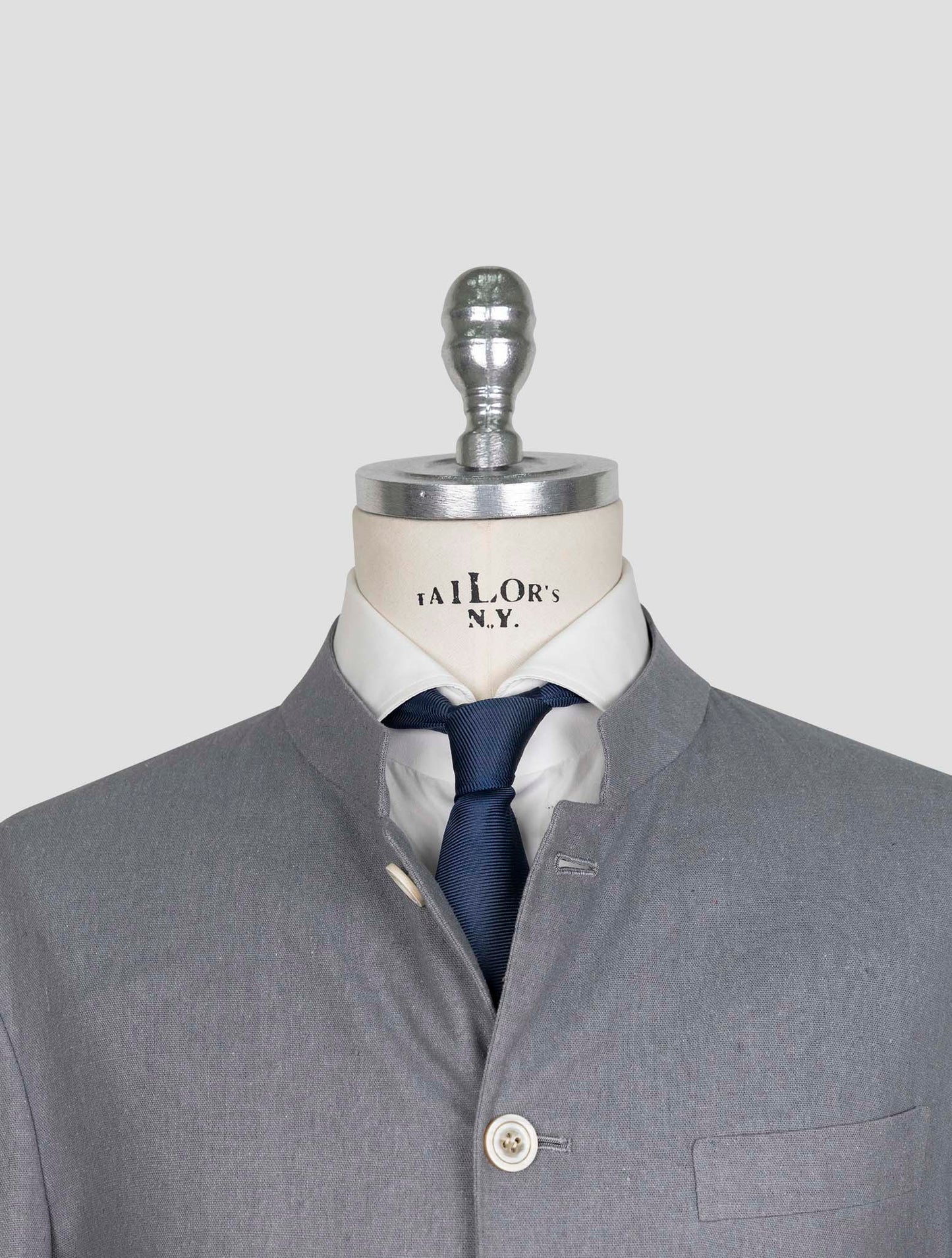 Kiton Gray Silk Blazer