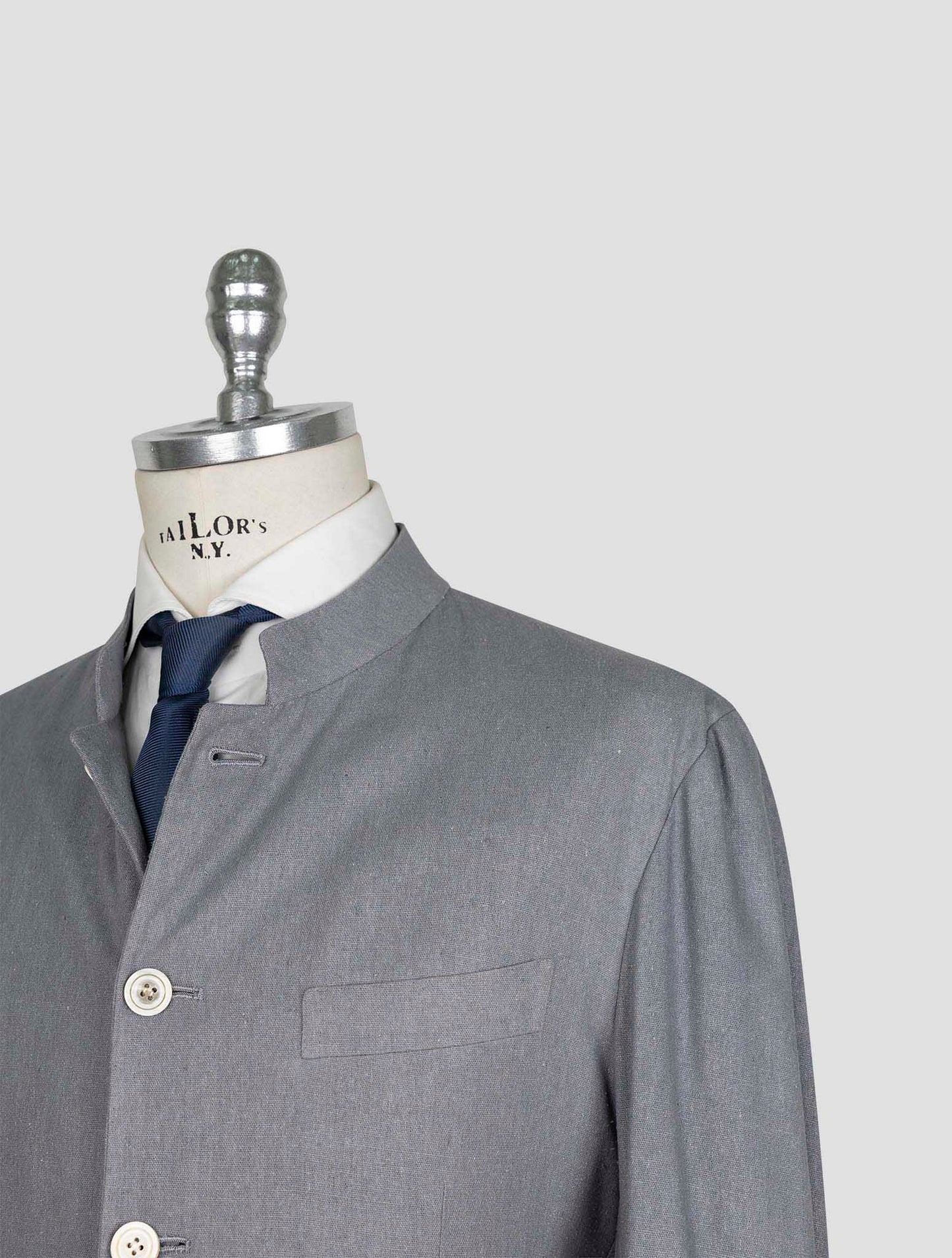 Kiton Gray Silk Blazer