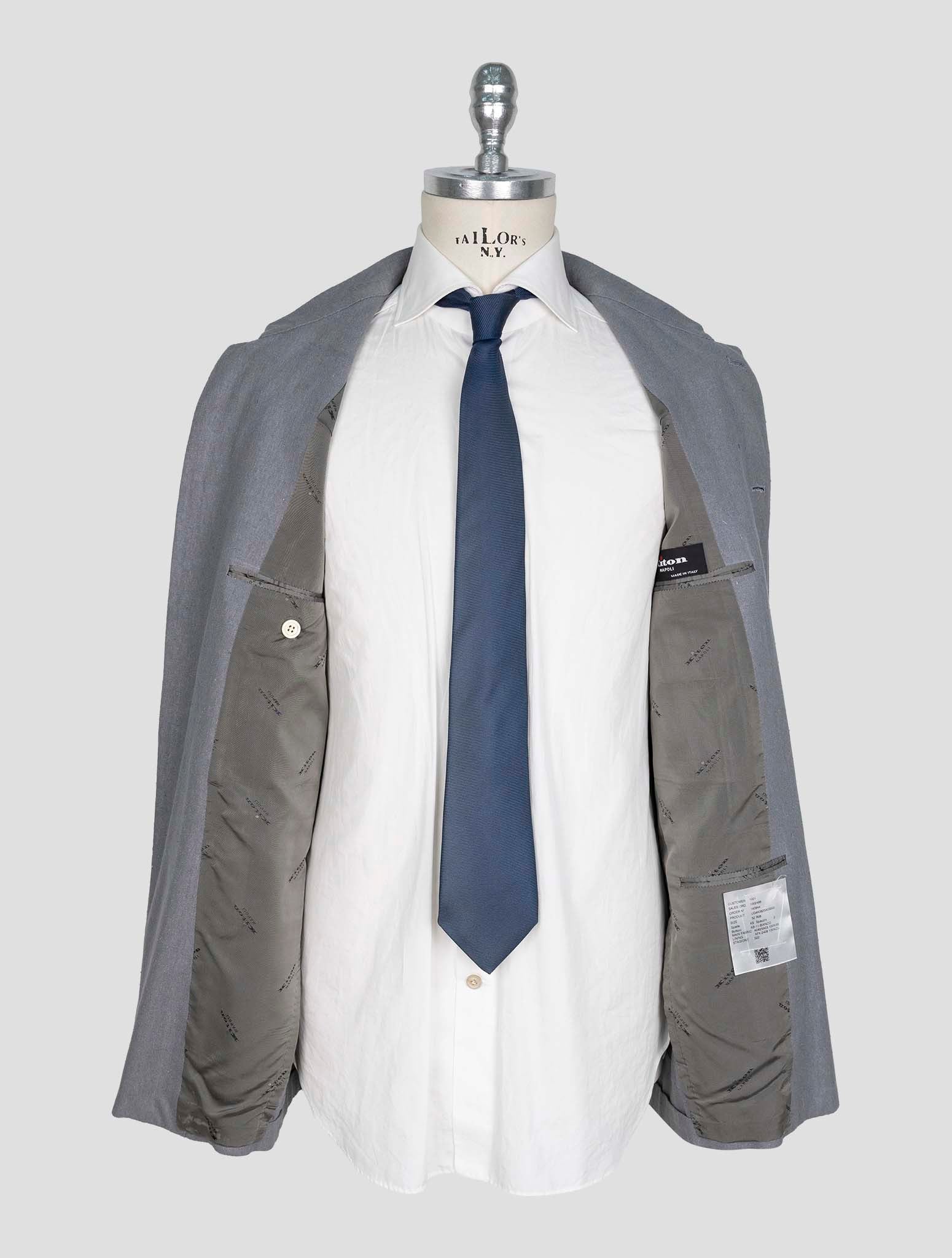 Kiton Gray Silk Blazer