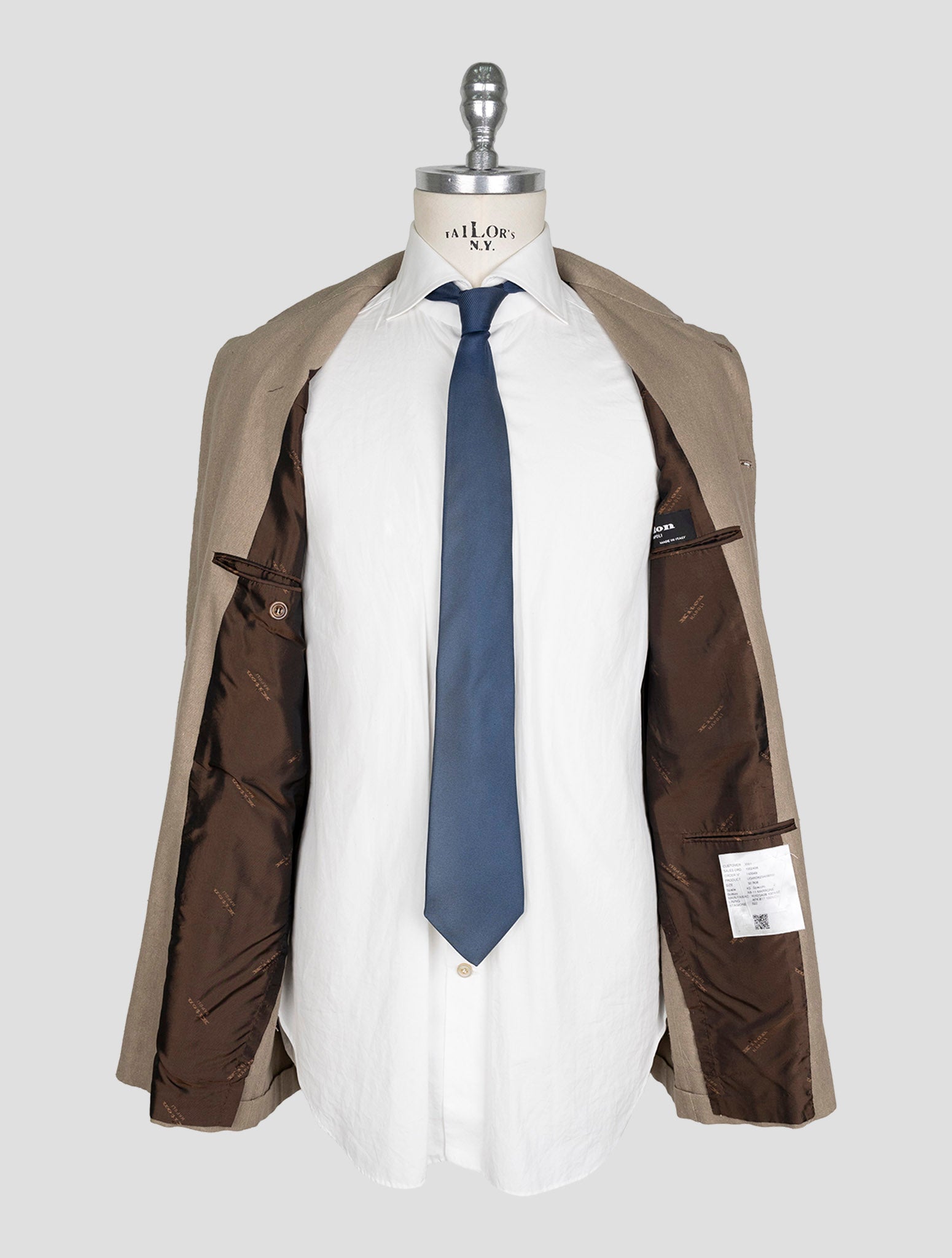 Kiton Brown Silk Blazer