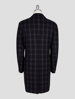 Kiton Dark Gray Virgin Wool 14 Micron Overcoat