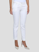 Kiton White Cotton Ea Pants Women