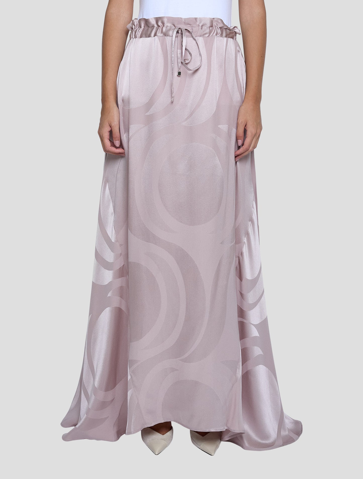 Kiton Pink Silk Skirt Women