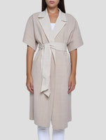 Kiton Beige Virgin Wool Ea Overcoat Blazer