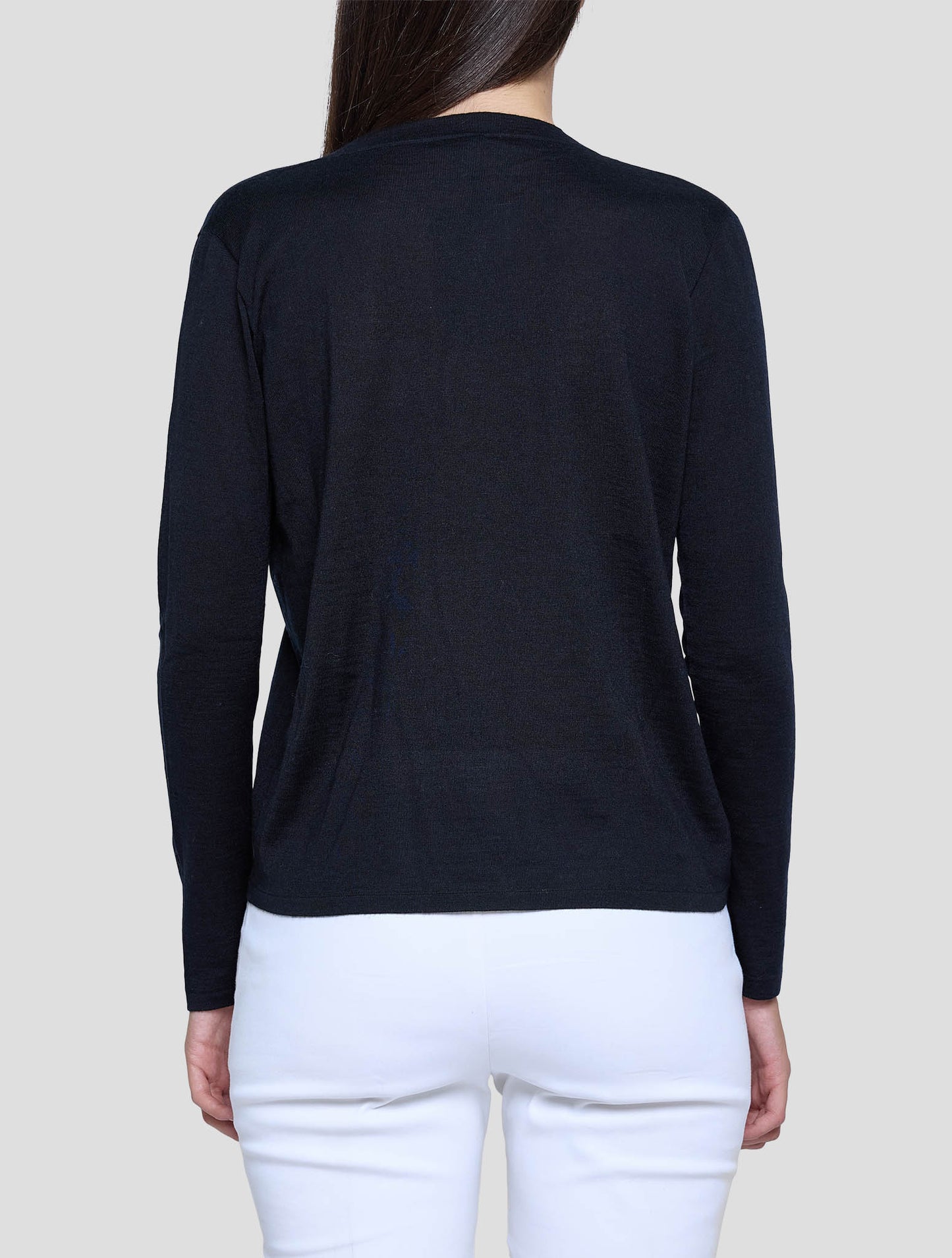 Kiton Black Cashmere Silk Cardigan Women