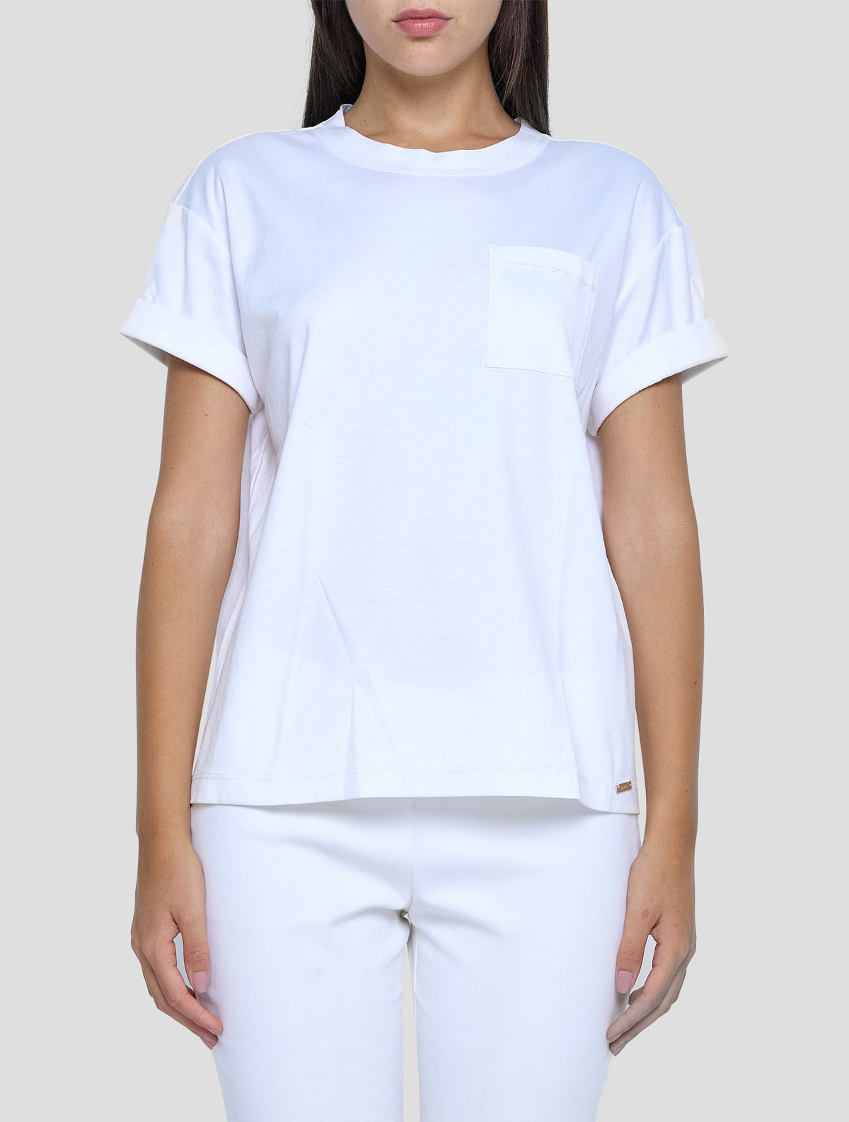 Kiton White Cotton T-Shirt Women