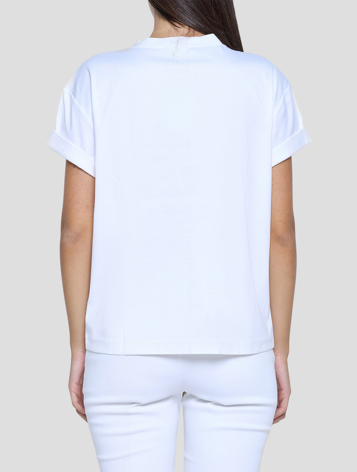 Kiton White Cotton T-Shirt Women