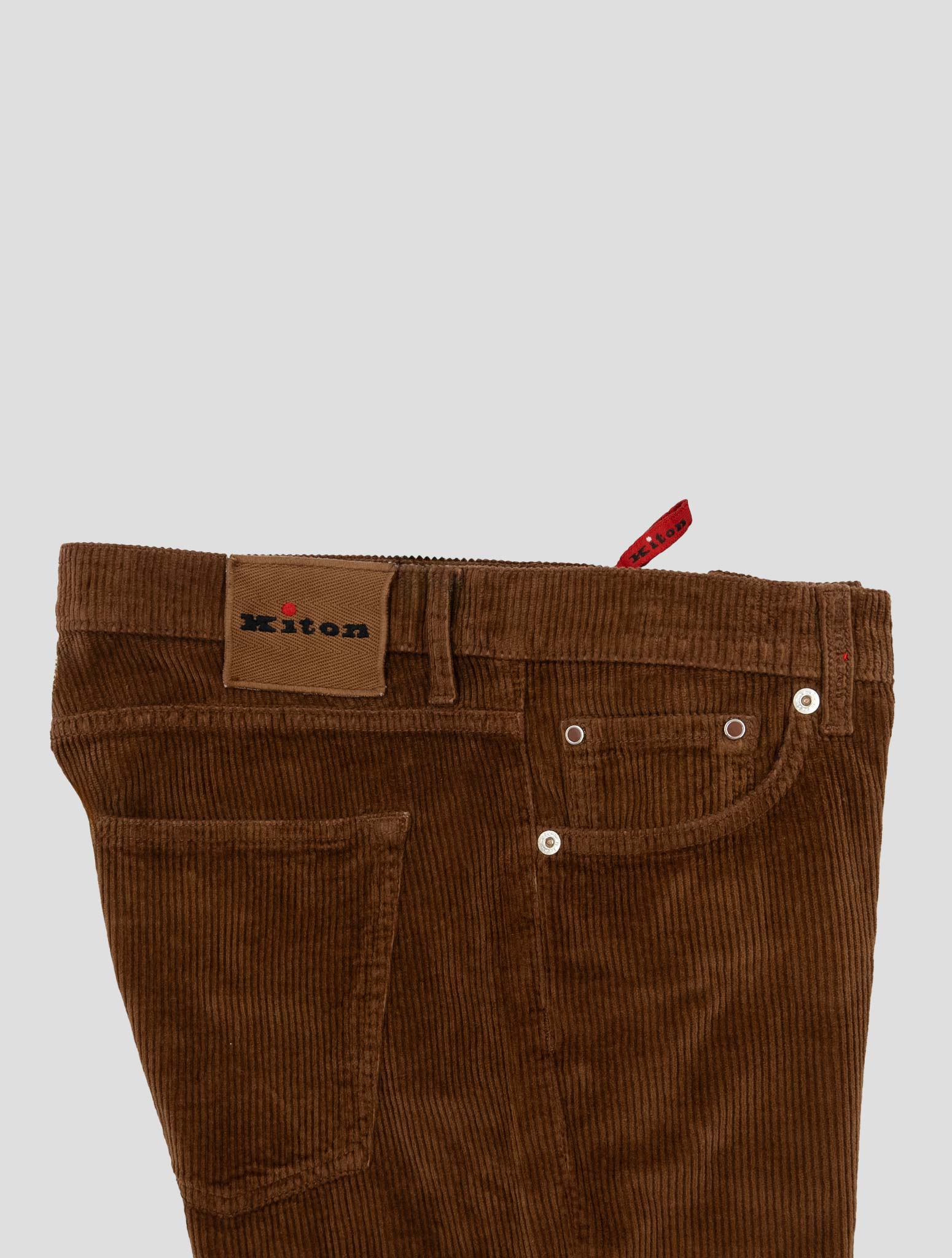 Kiton Brown Cotton Cashmere Ea Velvet Jeans