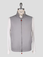Kiton Gray Pl Viscose Ea Reverse Gilet Coat