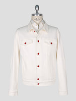 Kiton White Cotton Ea Coat