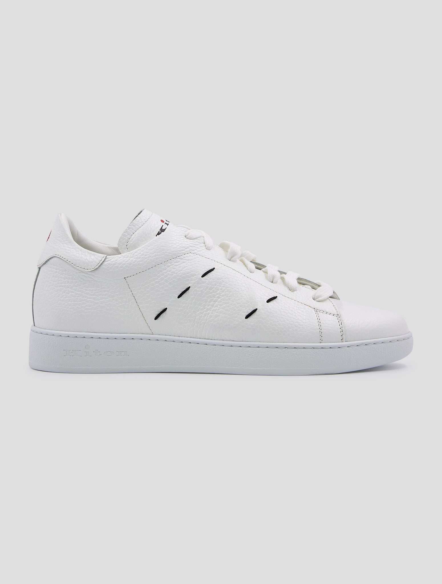 Kiton White Leather Sneakers