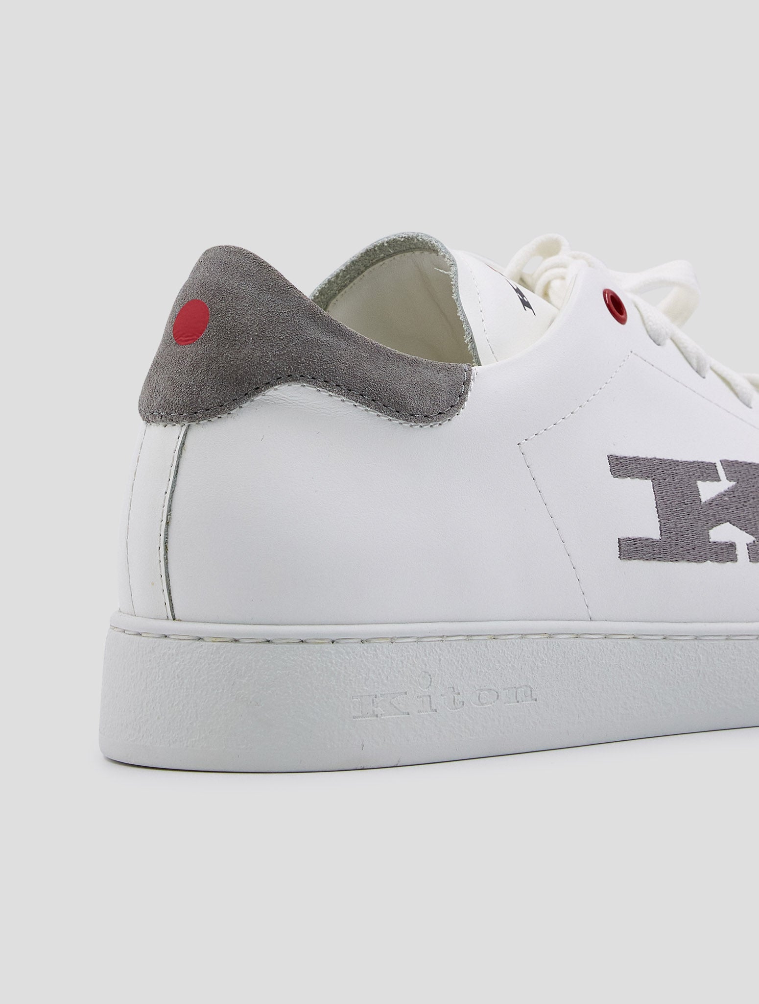 Kiton White Leather Sneakers