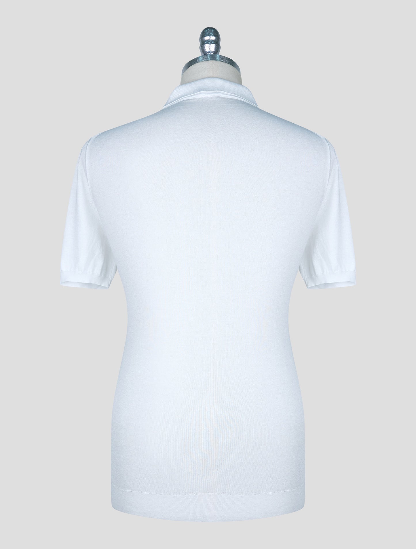 Kiton White Cotton Polo