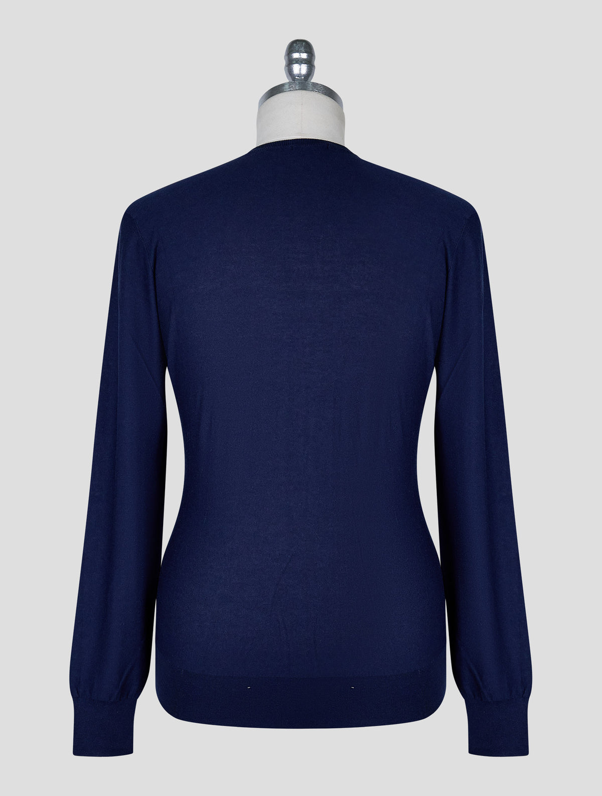 Kiton Light Blue White Cotton Sweater Polo