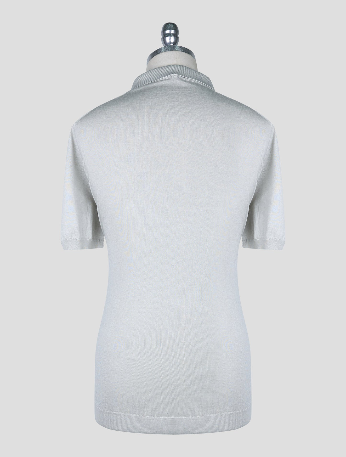 Kiton Gray White Cotton Polo