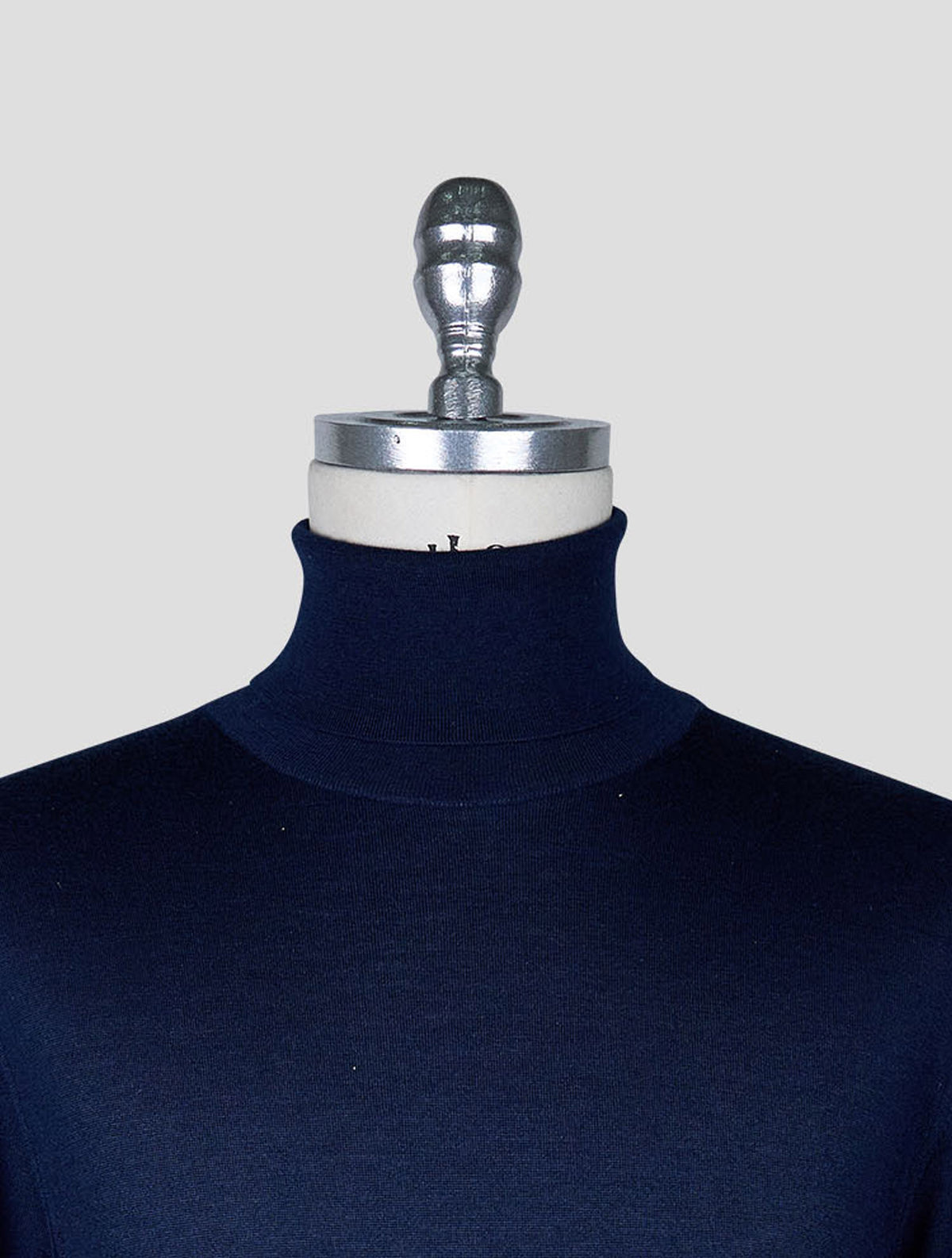 Kiton Blue Cashmere Silk Sweater Turtleneck