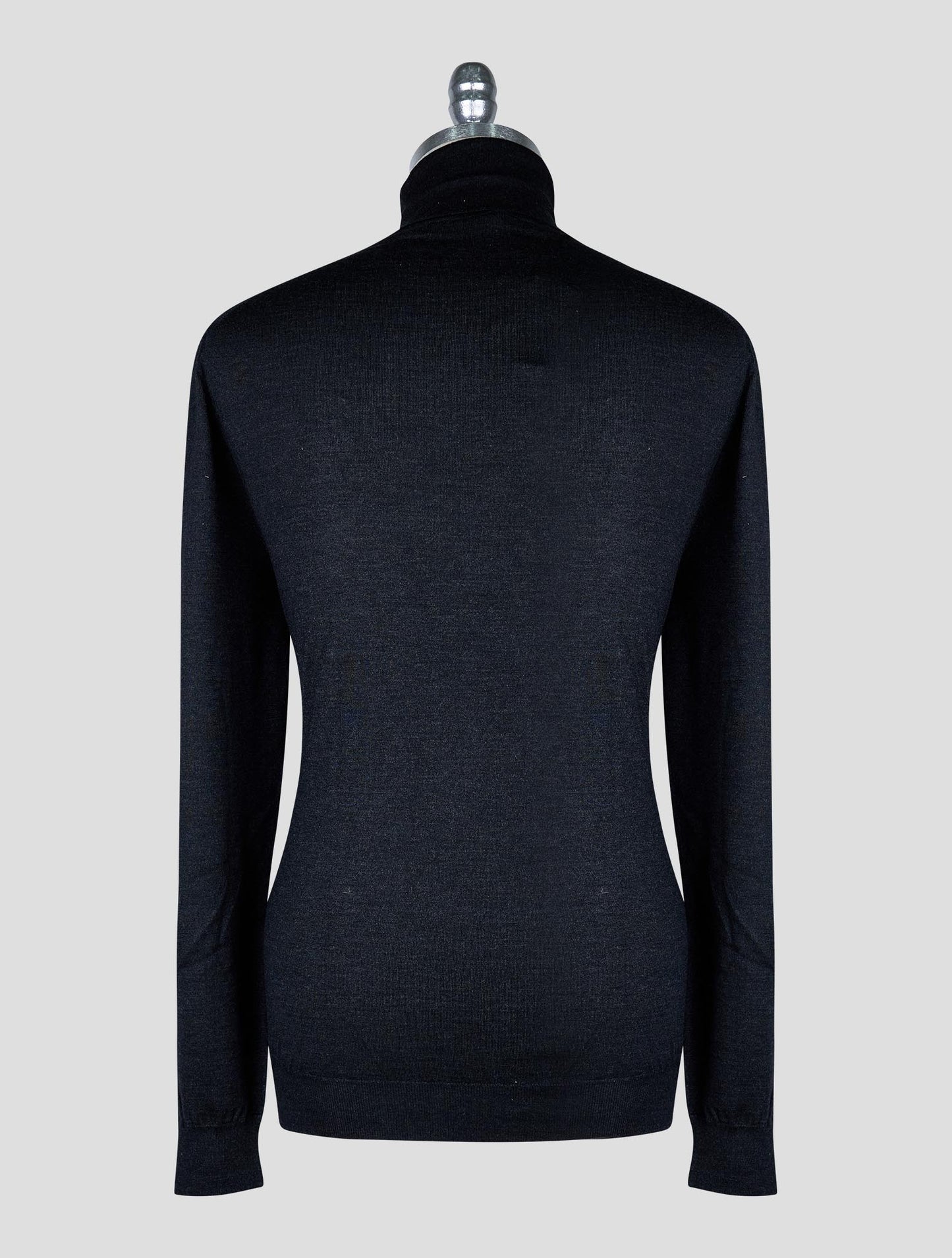 Kiton Dark Gray Cashmere Silk Sweater Turtleneck