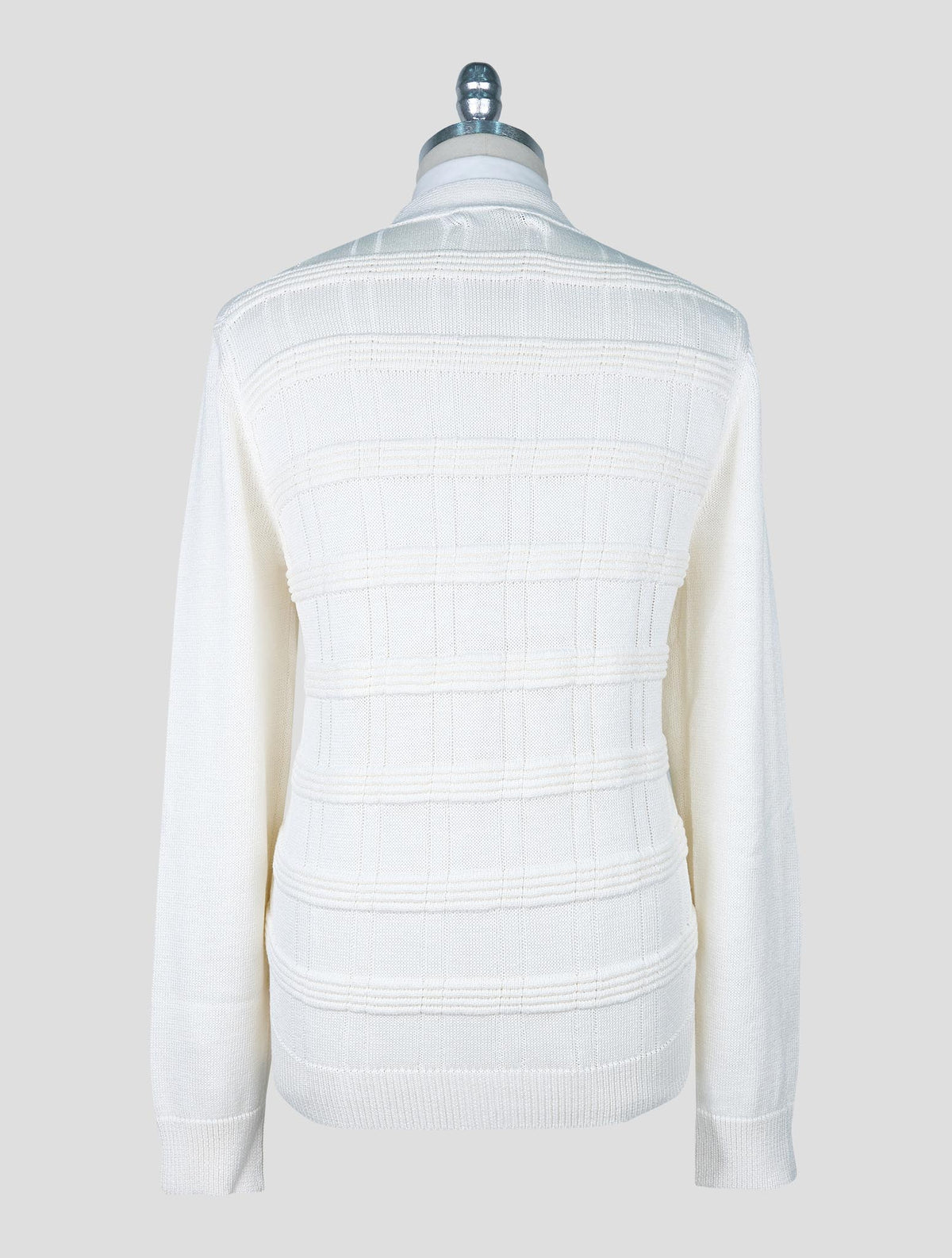Kiton White Cotton Silk Cardigan