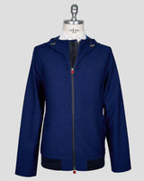 Kiton Blue Pa Wool Ea Silk Coat