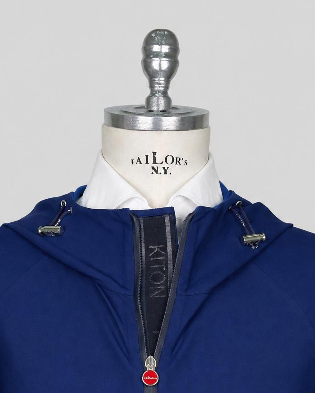 Kiton Blue Pa Wool Ea Silk Coat