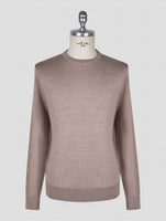 Kiton Brown Cashmere Silk Sweater Crewneck