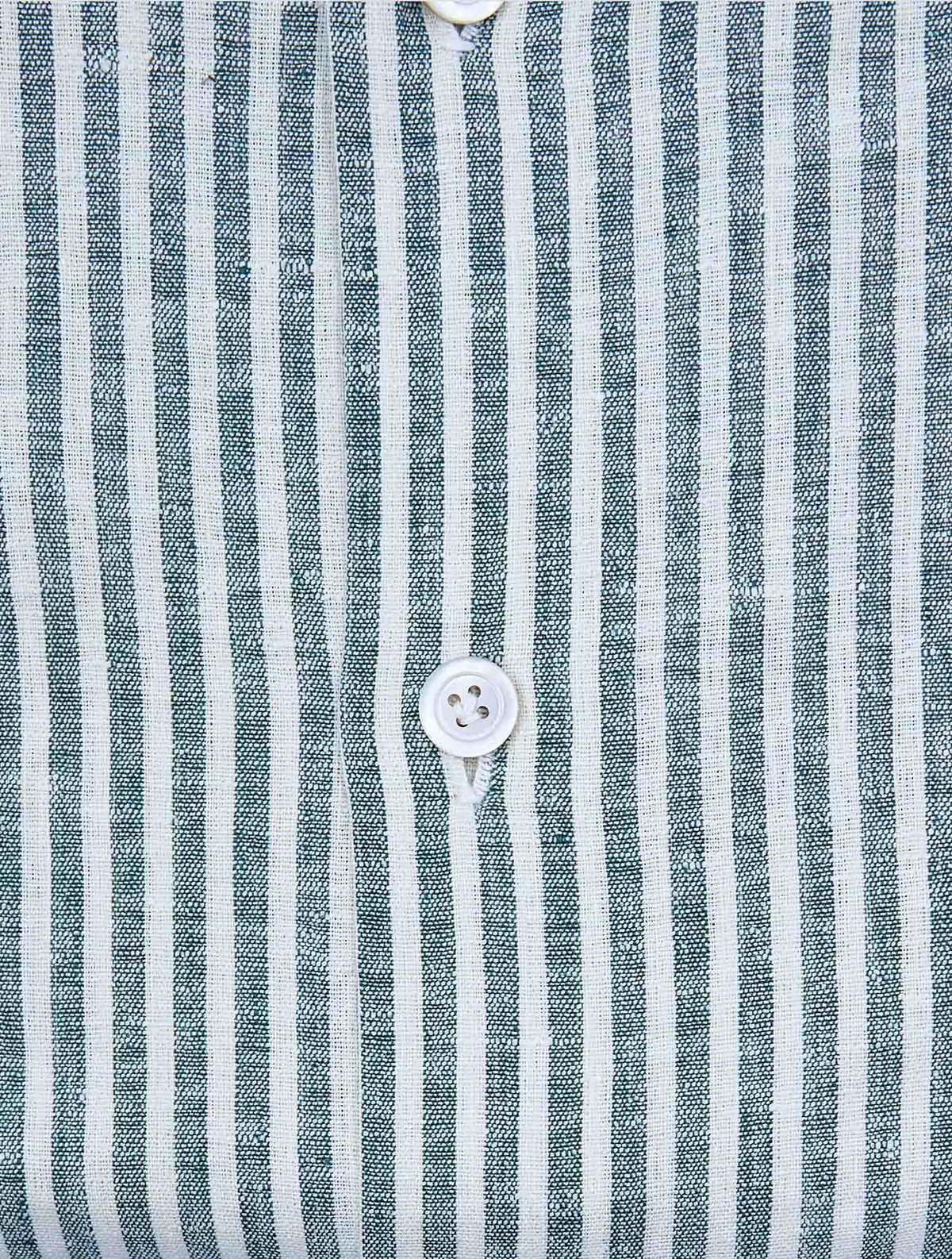 Kiton Green White Linen Pl Ea Shirt Nerano