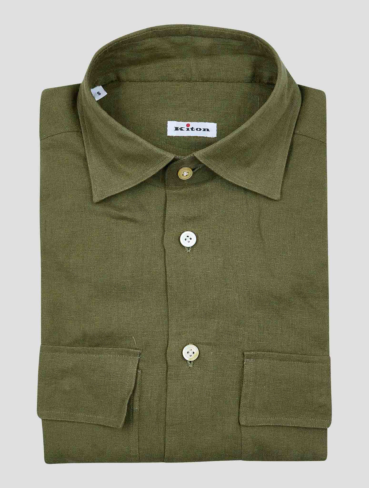 Kiton Green Linen Shirt