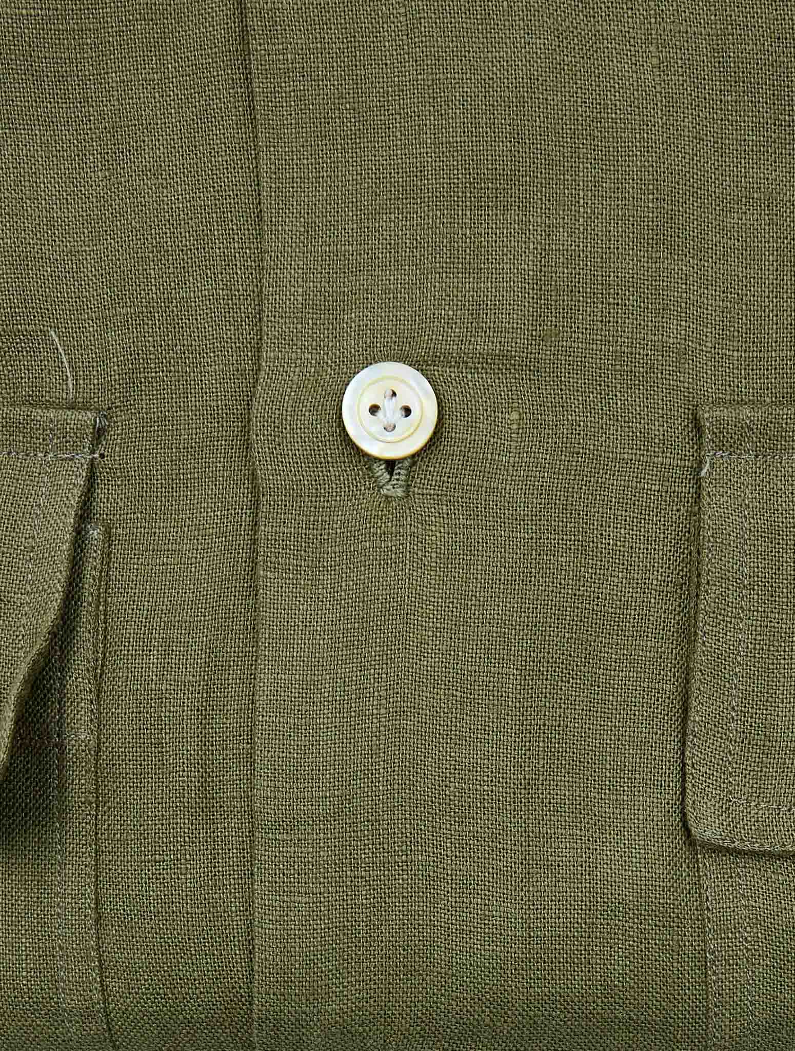 Kiton Green Linen Shirt