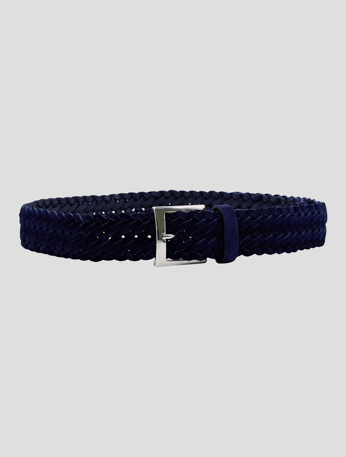 Kiton Blue Leather Suede Belt