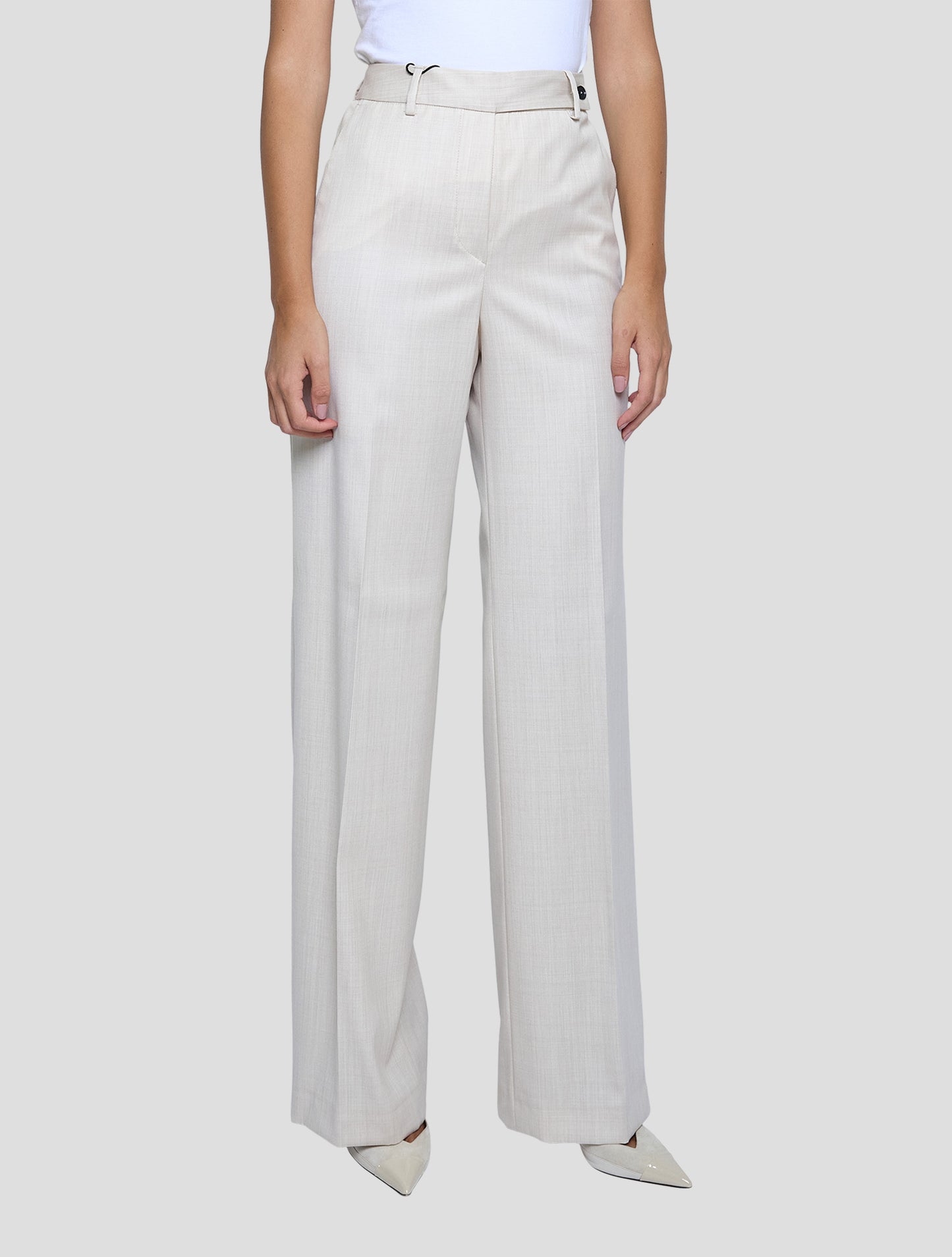 Kiton Beige Virgin Wool Pants Women