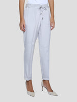 Kiton Gray Silk Ea Pants Women