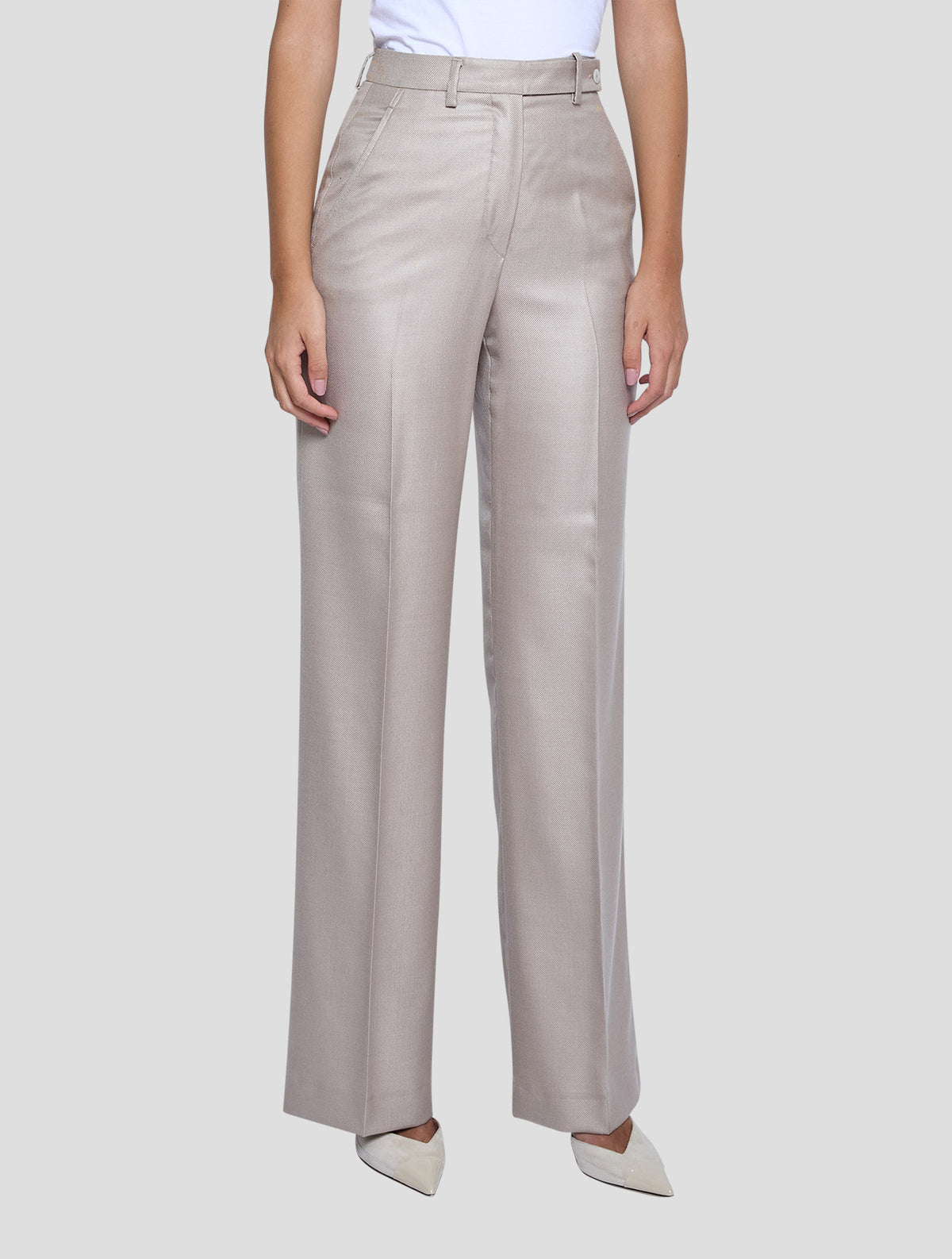 Kiton Beige Cashmere Silk Pants Women