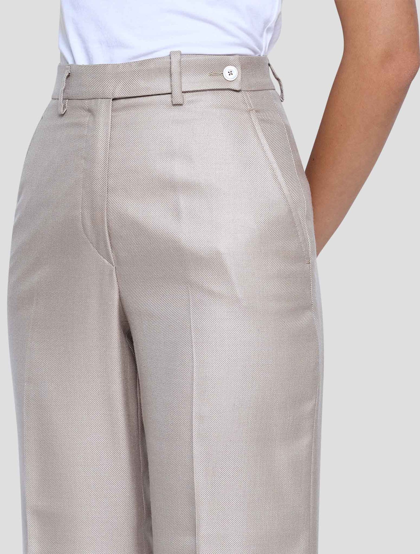 Kiton Beige Cashmere Silk Pants Women
