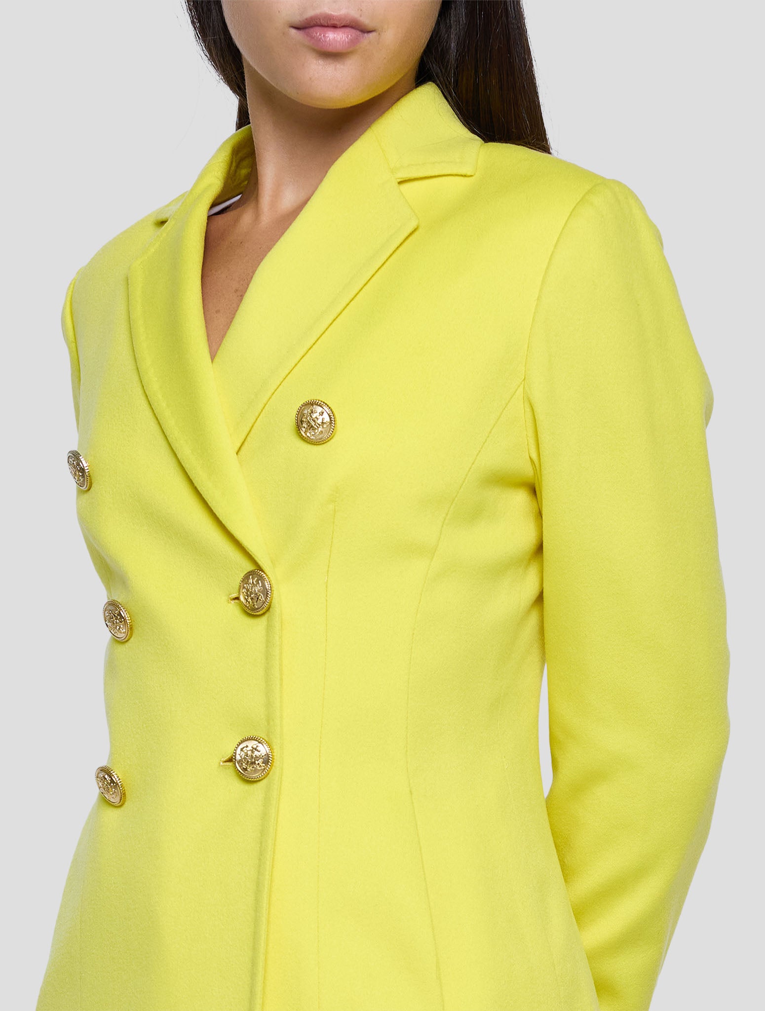 Kiton Yellow Cashmere Blazer Women