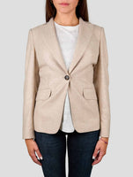 Kiton Beige Cashmere Blazer Women